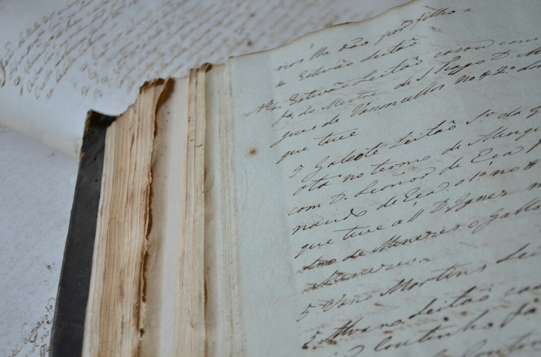 ancient manuscript open on table